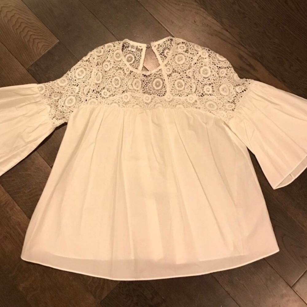 Chicwish white crochet tunic